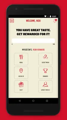 Boston's Pizza Rewards android App screenshot 1